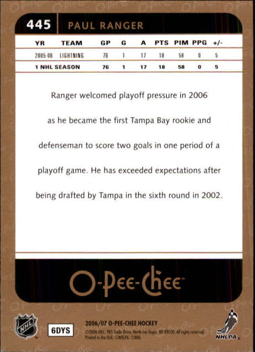 B1590- 2006-07 O Pee Chee Hockey Karte #S 251-500 -du Pick- 15 + Gratis US - Bild 367 von 473