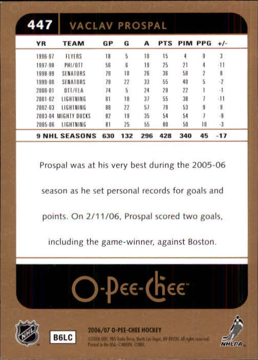 B1590- 2006-07 O Pee Chee Hockey Karte #S 251-500 -du Pick- 15 + Gratis US - Bild 371 von 473