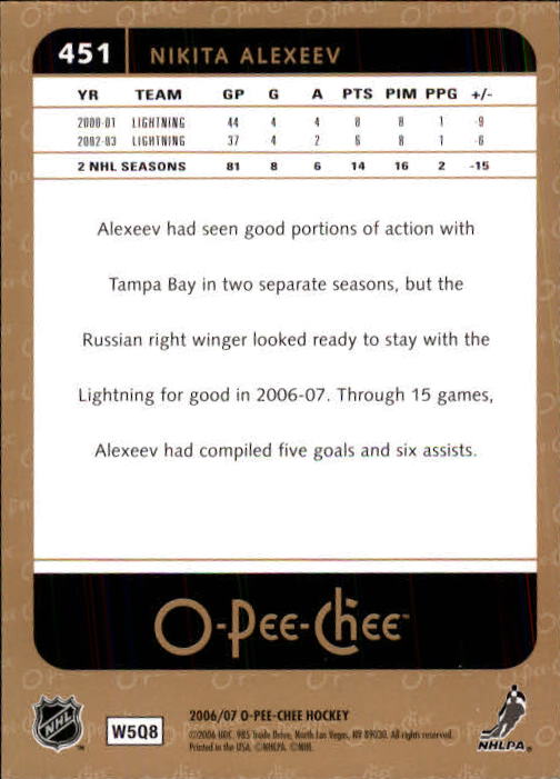 B1590- 2006-07 O Pee Chee Hockey Karte #S 251-500 -du Pick- 15 + Gratis US - Bild 379 von 473