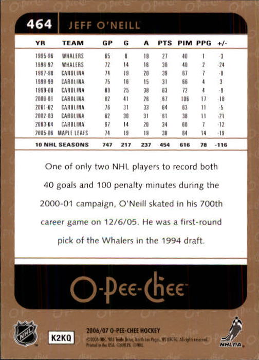 B1590- 2006-07 O Pee Chee Hockey Karte #S 251-500 -du Pick- 15 + Gratis US - Bild 405 von 473