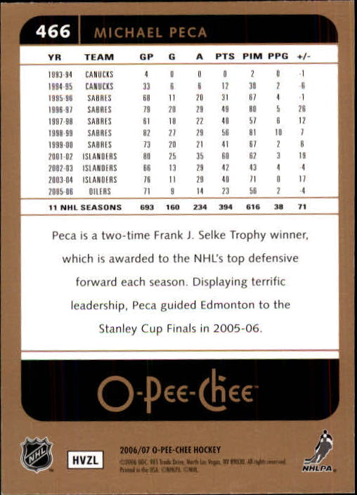 B1590- 2006-07 O Pee Chee Hockey Karte #S 251-500 -du Pick- 15 + Gratis US - Bild 409 von 473
