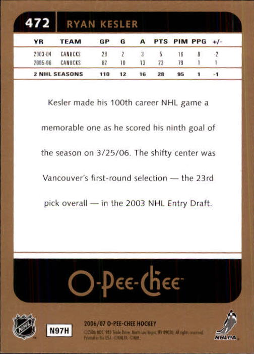B1590- 2006-07 O Pee Chee Hockey Karte #S 251-500 -du Pick- 15 + Gratis US - Bild 419 von 473