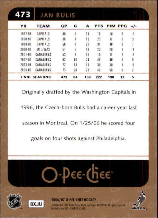 B1590- 2006-07 O Pee Chee Hockey Karte #S 251-500 -du Pick- 15 + Gratis US - Bild 421 von 473