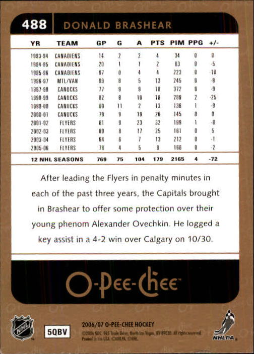 B1590- 2006-07 O Pee Chee Hockey Karte #S 251-500 -du Pick- 15 + Gratis US - Bild 451 von 473