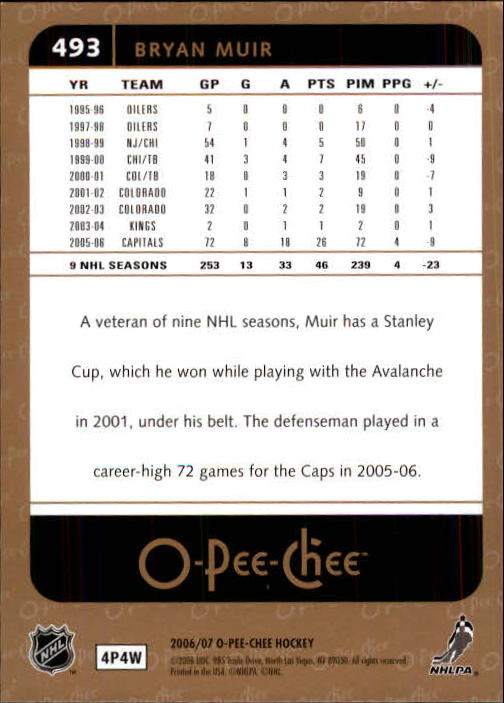 B1590- 2006-07 O Pee Chee Hockey Karte #S 251-500 -du Pick- 15 + Gratis US - Bild 461 von 473