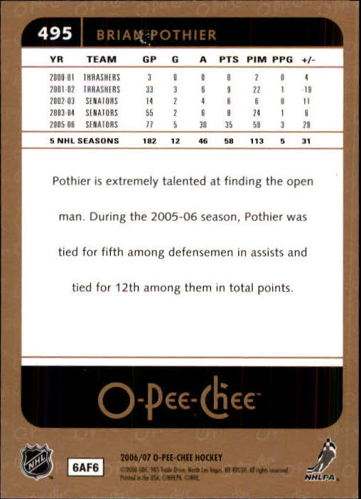B1590- 2006-07 O Pee Chee Hockey Karte #S 251-500 -du Pick- 15 + Gratis US - Bild 465 von 473