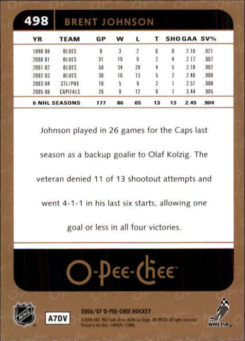 B1590- 2006-07 O Pee Chee Hockey Karte #S 251-500 -du Pick- 15 + Gratis US - Bild 471 von 473