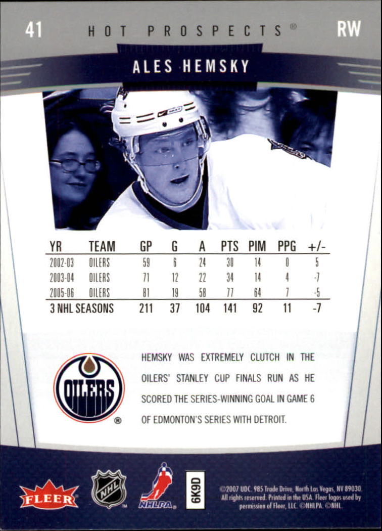 2006-07 Fleer Hot Prospects - #90 Mats Sundin