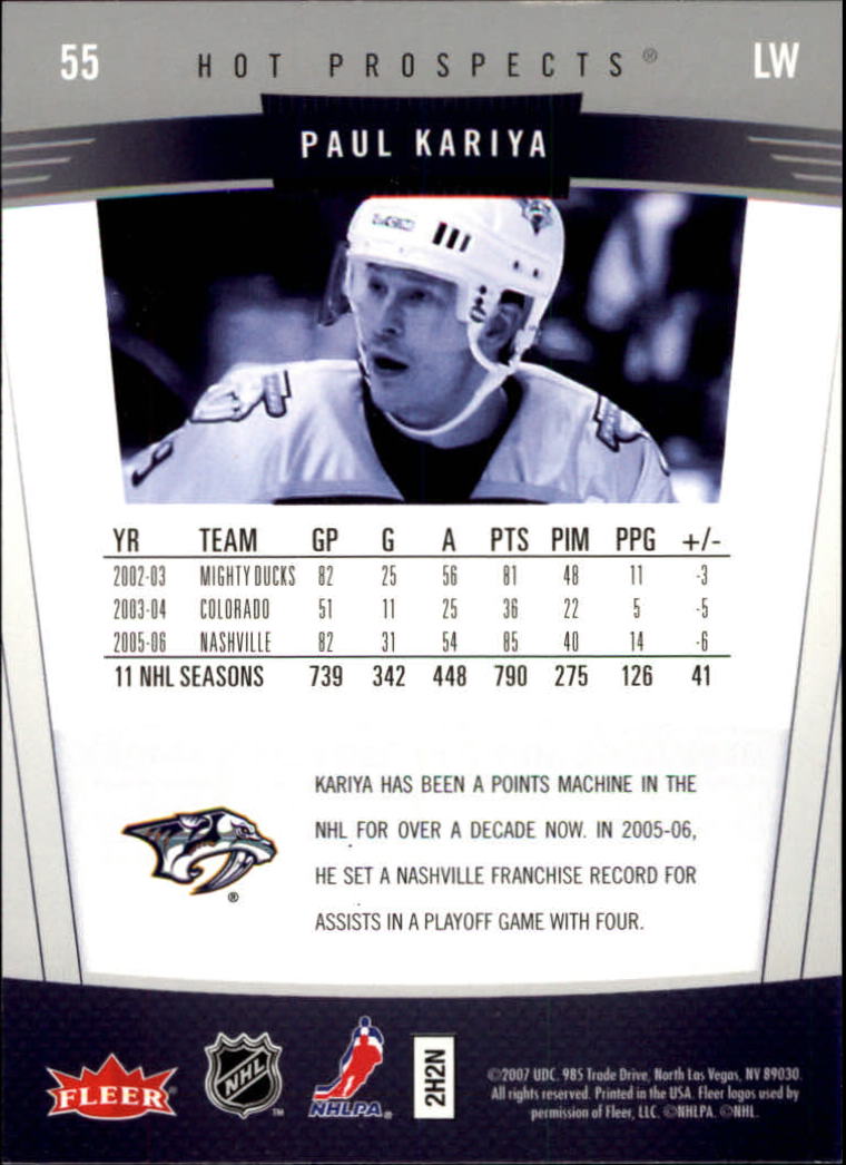 2006-07 Fleer Hot Prospects - #90 Mats Sundin