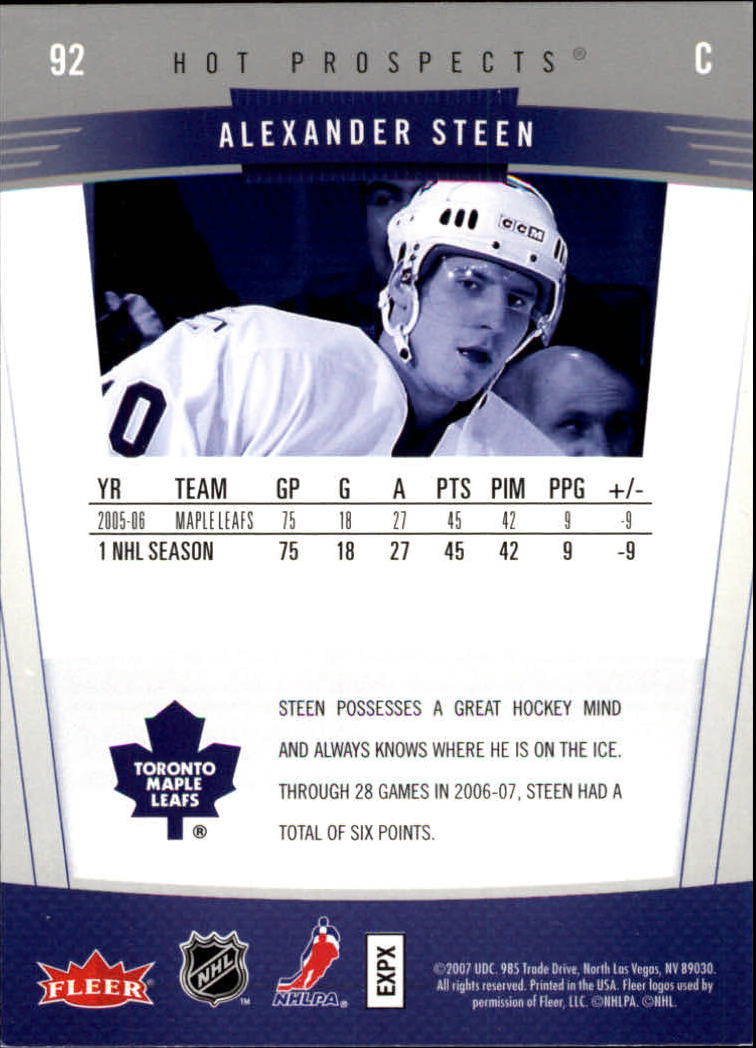 2006-07 Fleer Hot Prospects - #90 Mats Sundin