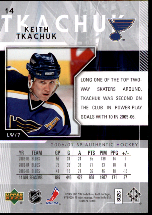 B2076- 2006-07 SP Authentic Hockey Card #s 1-243 -You Pick- 15+ FREE US SHIP