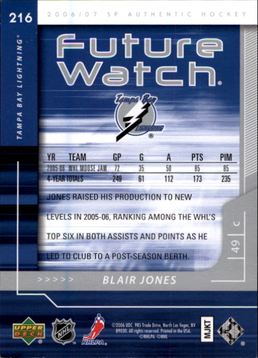 B2076- 2006-07 SP Authentic Hockey Card #s 1-243 -You Pick- 15+ FREE US SHIP - Picture 195 of 201