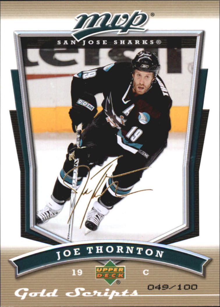 2007-08 Upper Deck MVP Gold Script #262 Joe Thornton