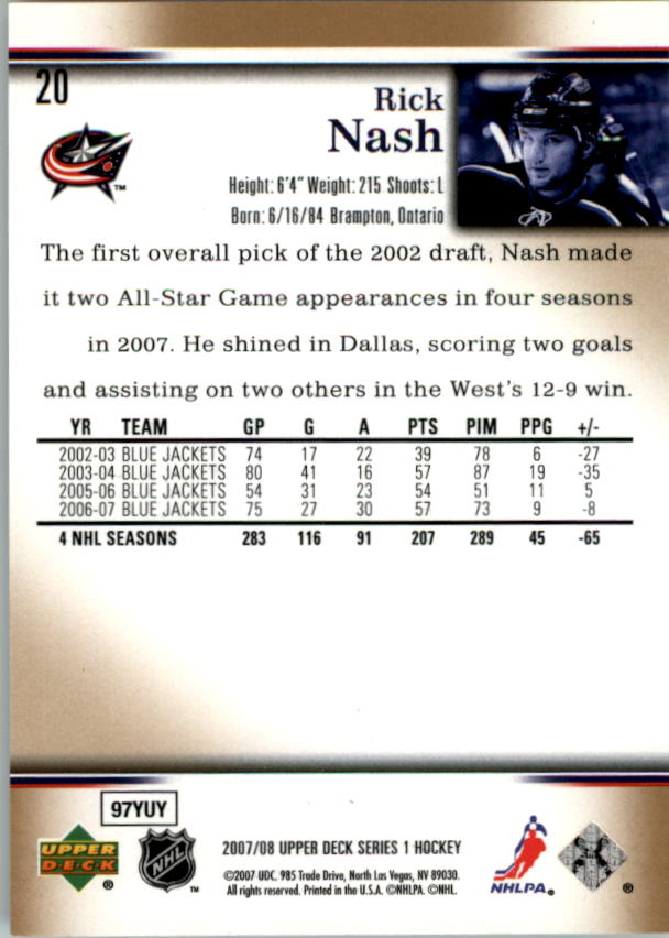 A2966- 2007-08 Upper Deck Hk Cards 1-250 +Rookies -You Pick- 15+ FREE US SHIP - Picture 39 of 458