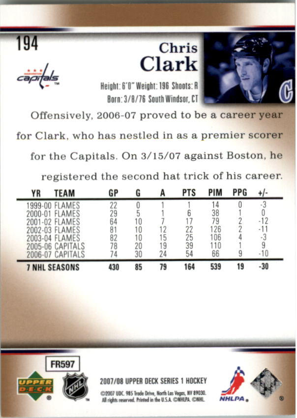 A2966- 2007-08 Upper Deck Hk Cards 1-250 +Rookies -You Pick- 15+ FREE US SHIP - Picture 385 of 458