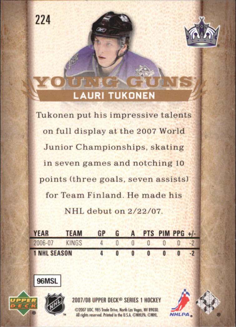 A2966- 2007-08 Upper Deck Hk Cards 1-250 +Rookies -You Pick- 15+ FREE US SHIP - Picture 424 of 458