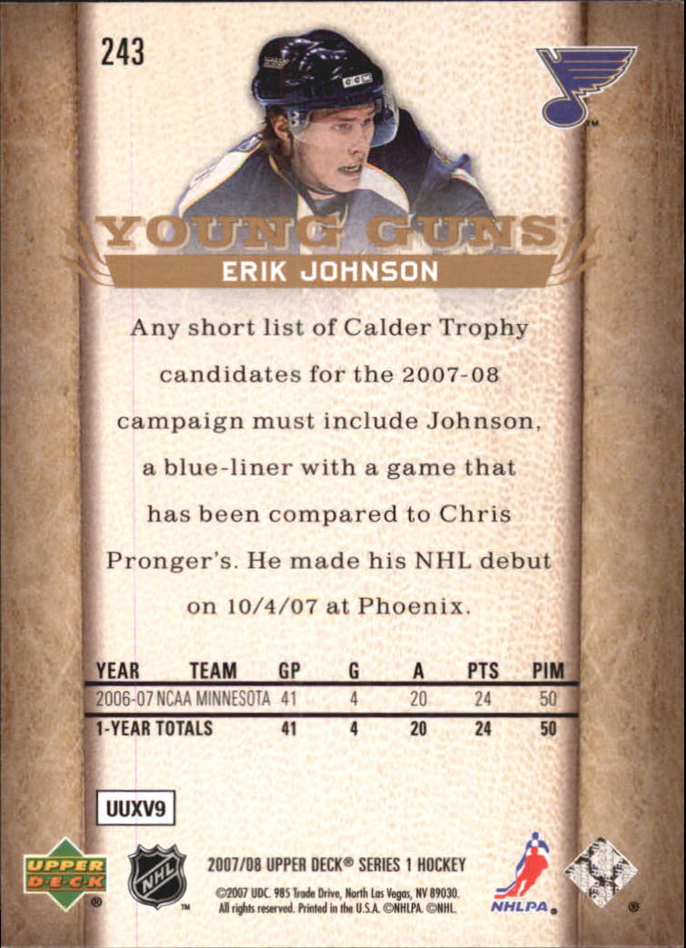 A2966- 2007-08 Upper Deck Hk Cards 1-250 +Rookies -You Pick- 15+ FREE US SHIP - Picture 448 of 458