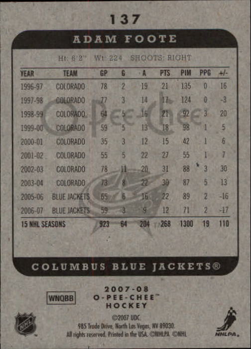 A3231- 2007-08 O-Pee-Chee Hockey Card #s 1-250 -You Pick- 15+ FREE US SHIP - Bild 83 von 285