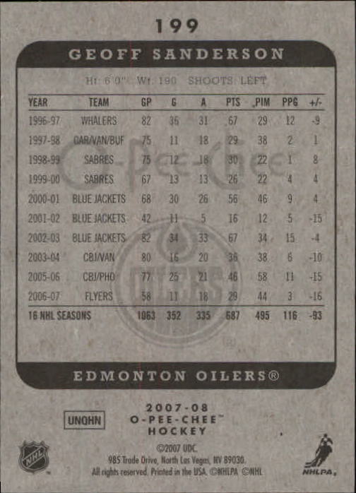 A3231- 2007-08 O-Pee-Chee Hockey Card #s 1-250 -You Pick- 15+ FREE US SHIP - Bild 195 von 285