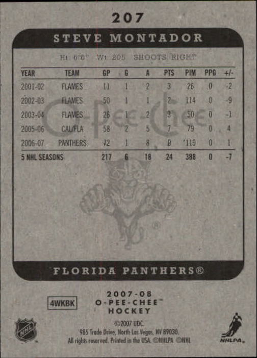 A3231- 2007-08 O-Pee-Chee Hockey Card #s 1-250 -You Pick- 15+ FREE US SHIP - Bild 207 von 285