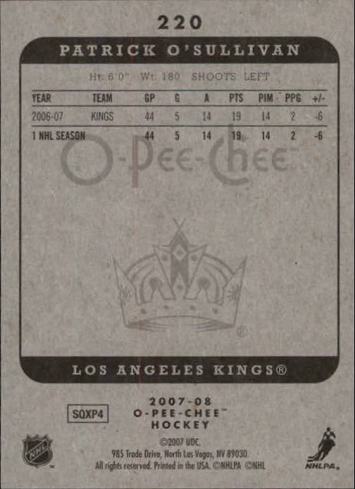 A3231- 2007-08 O-Pee-Chee Hockey Card #s 1-250 -You Pick- 15+ FREE US SHIP - Bild 231 von 285