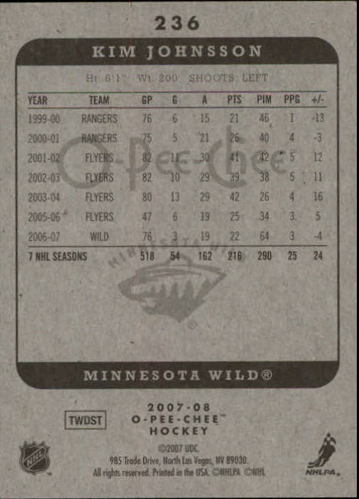A3231- 2007-08 O-Pee-Chee Hockey Card #s 1-250 -You Pick- 15+ FREE US SHIP - Bild 261 von 285