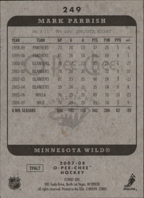 A3231- 2007-08 O-Pee-Chee Hockey Card #s 1-250 -You Pick- 15+ FREE US SHIP - Bild 283 von 285