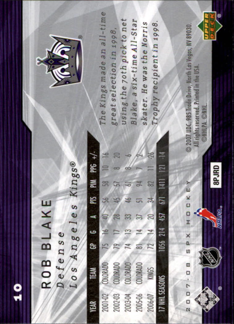 A3202- 2007-08 SPx Hockey Card #s 1-100 +HOFers -You Pick- 15+ FREE US SHIP - Picture 15 of 143