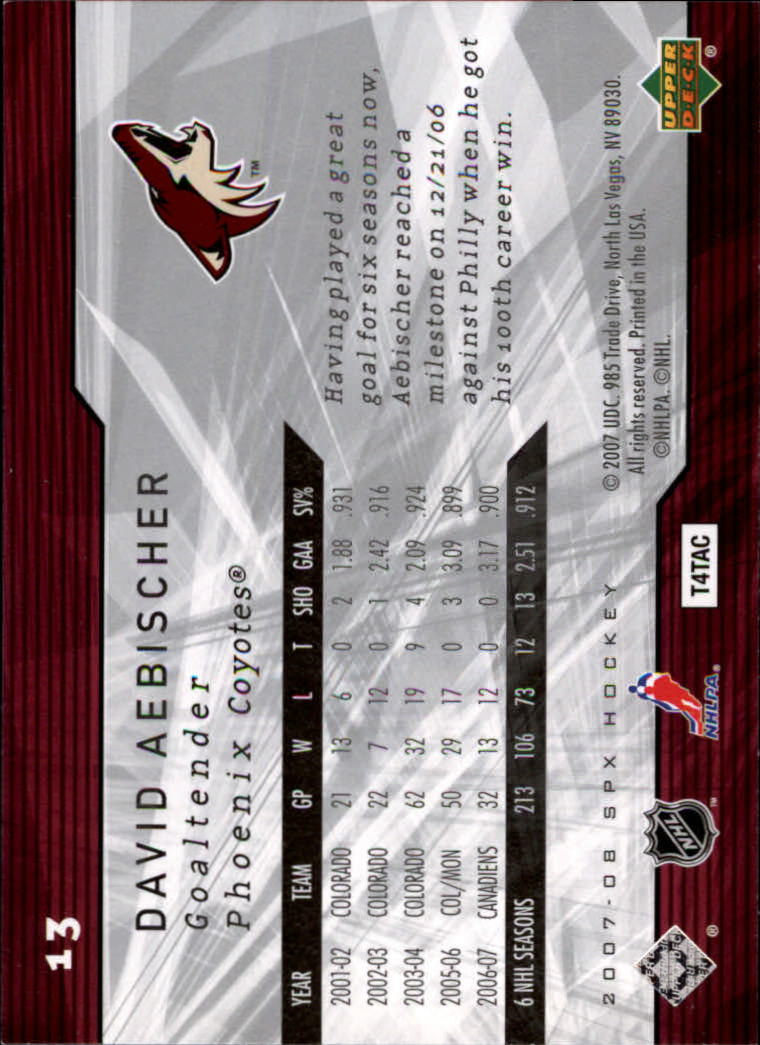 A3202- 2007-08 SPx Hockey Card #s 1-100 +HOFers -You Pick- 15+ FREE US SHIP - Picture 19 of 143