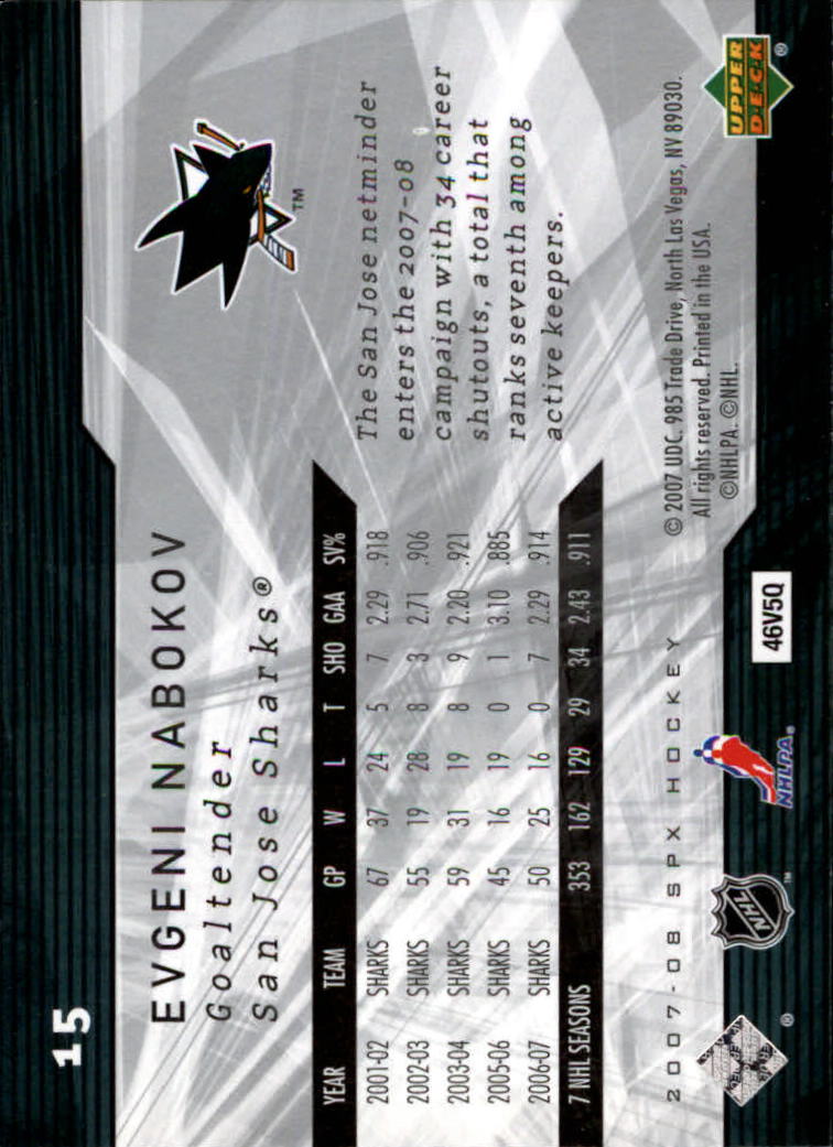 A3202- 2007-08 SPx Hockey Card #s 1-100 +HOFers -You Pick- 15+ FREE US SHIP - Picture 23 of 143