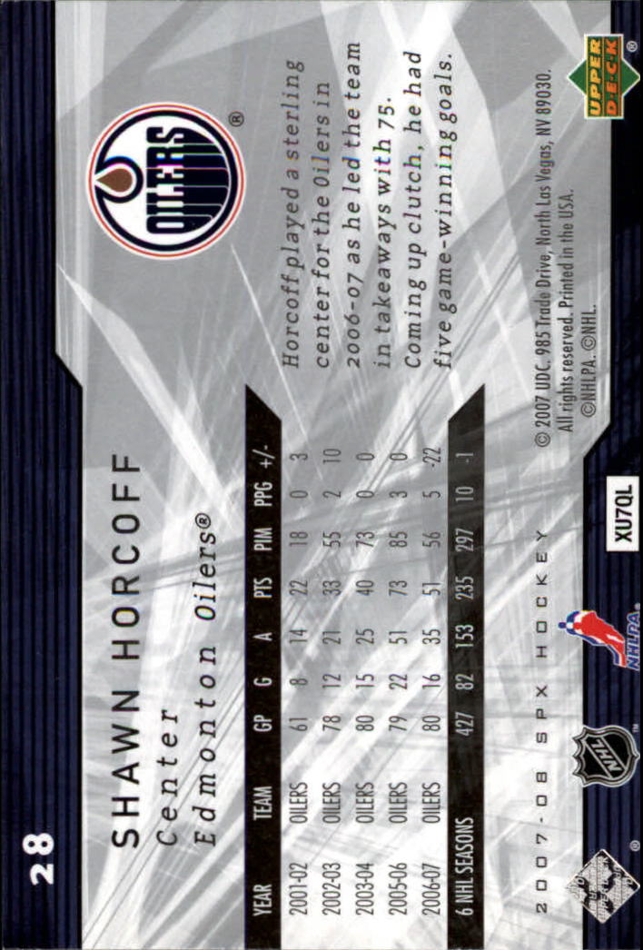 A3202- 2007-08 SPx Hockey Card #s 1-100 +HOFers -You Pick- 15+ FREE US SHIP - Picture 39 of 143