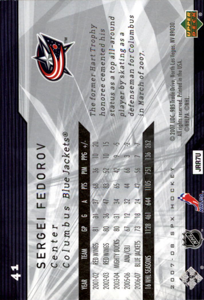 A3202- 2007-08 SPx Hockey Card #s 1-100 +HOFers -You Pick- 15+ FREE US SHIP - Picture 61 of 143