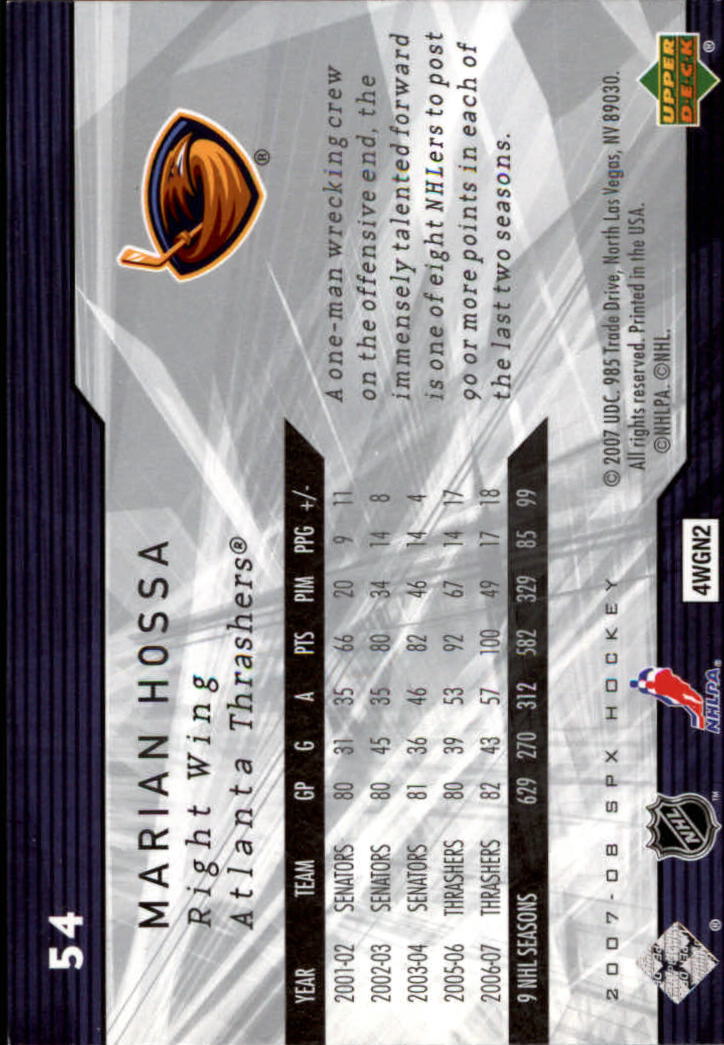 A3202- 2007-08 SPx Hockey Card #s 1-100 +HOFers -You Pick- 15+ FREE US SHIP - Picture 77 of 143