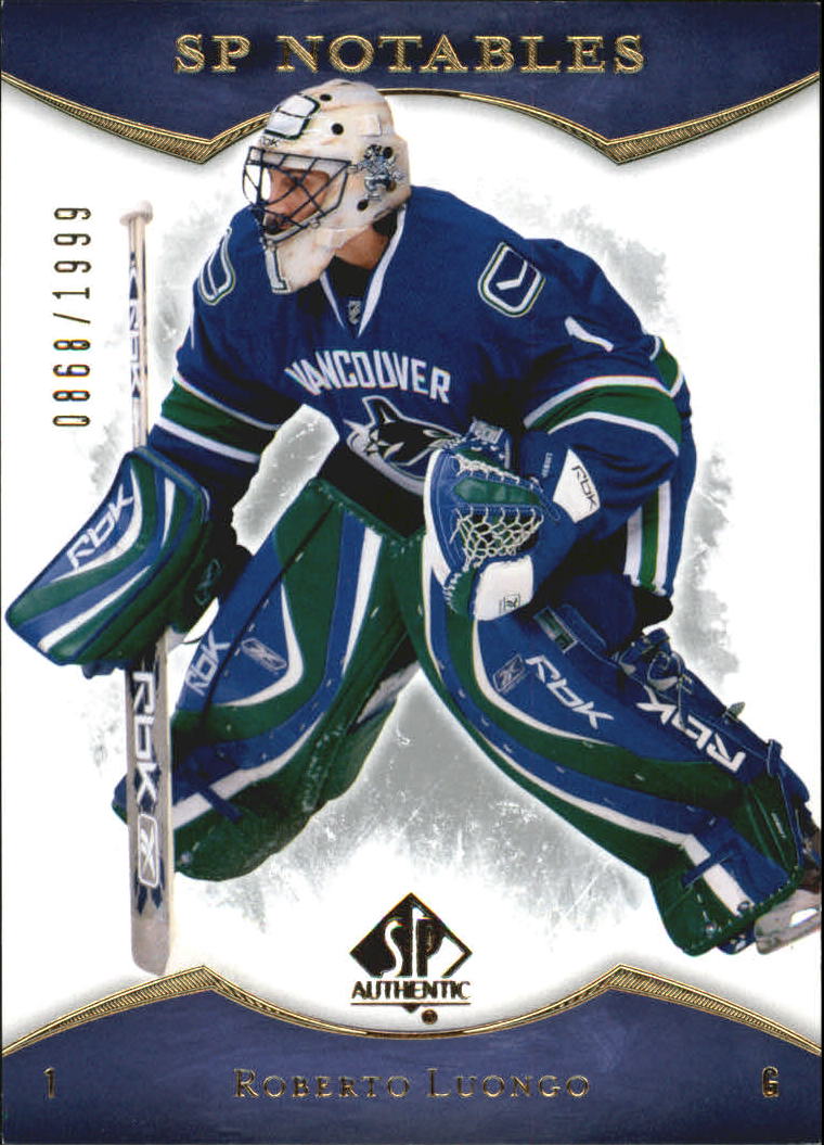 2007-08 SP Authentic #103 Roberto Luongo NOT