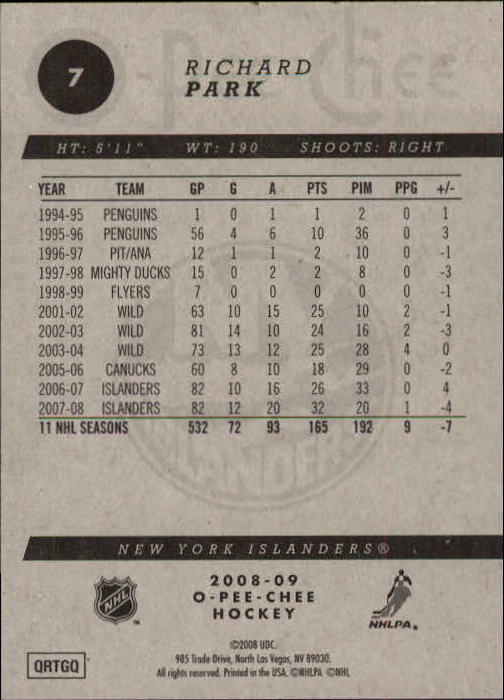 B0009- 2008-09 O-Pee-Chee Hockey Card #s 1-250 -You Pick- 15+ FREE US SHIP - Picture 15 of 425