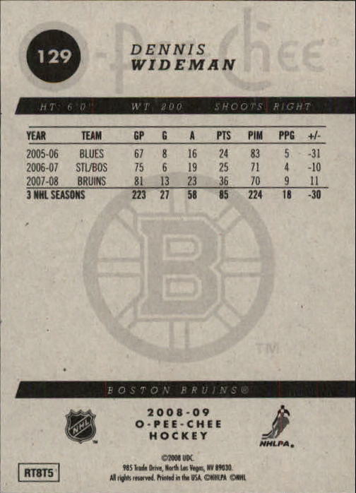 B0009- 2008-09 O-Pee-Chee Hockey Card #s 1-250 -You Pick- 15+ FREE US SHIP - Picture 209 of 425