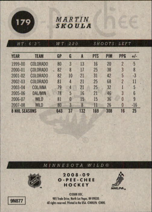 B0009- 2008-09 O-Pee-Chee Hockey Card #s 1-250 -You Pick- 15+ FREE US SHIP - Picture 301 of 425