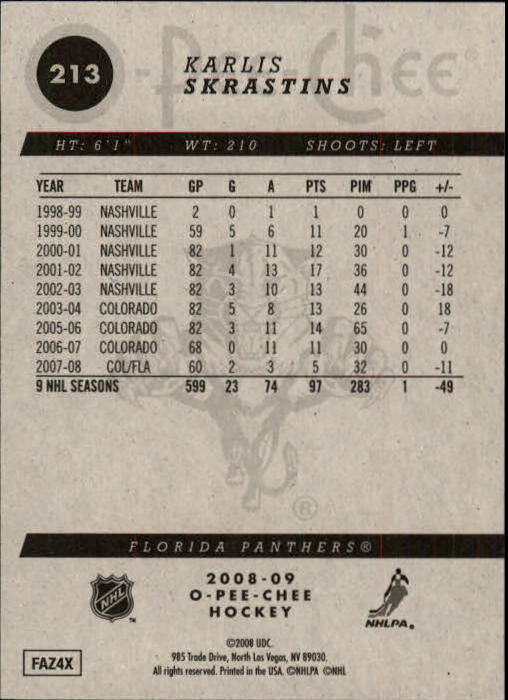 B0009- 2008-09 O-Pee-Chee Hockey Card #s 1-250 -You Pick- 15+ FREE US SHIP - Picture 363 of 425