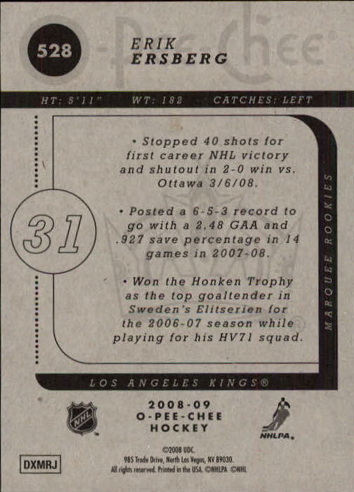 B0009- 2008-09 O Pee Chee Hockey Karte #S 501-600 -du Pick- 15 + Gratis US - Bild 51 von 153