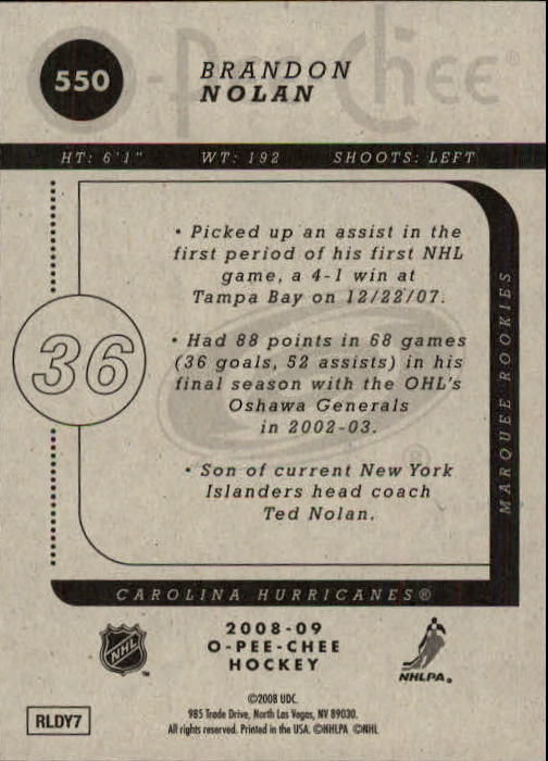 B0009- 2008-09 O Pee Chee Hockey Karte #S 501-600 -du Pick- 15 + Gratis US - Bild 89 von 153