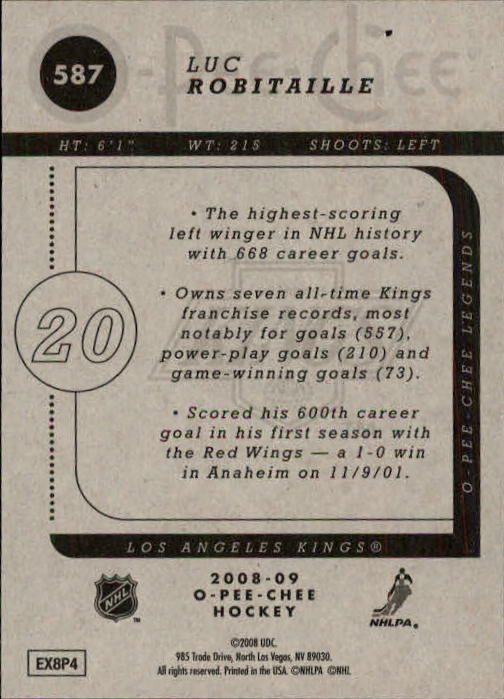 B0009- 2008-09 O Pee Chee Hockey Karte #S 501-600 -du Pick- 15 + Gratis US - Bild 135 von 153