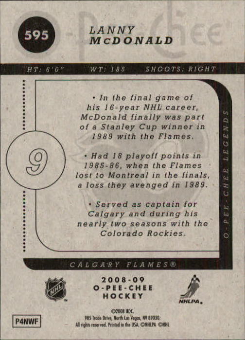 B0009- 2008-09 O Pee Chee Hockey Karte #S 501-600 -du Pick- 15 + Gratis US - Bild 145 von 153