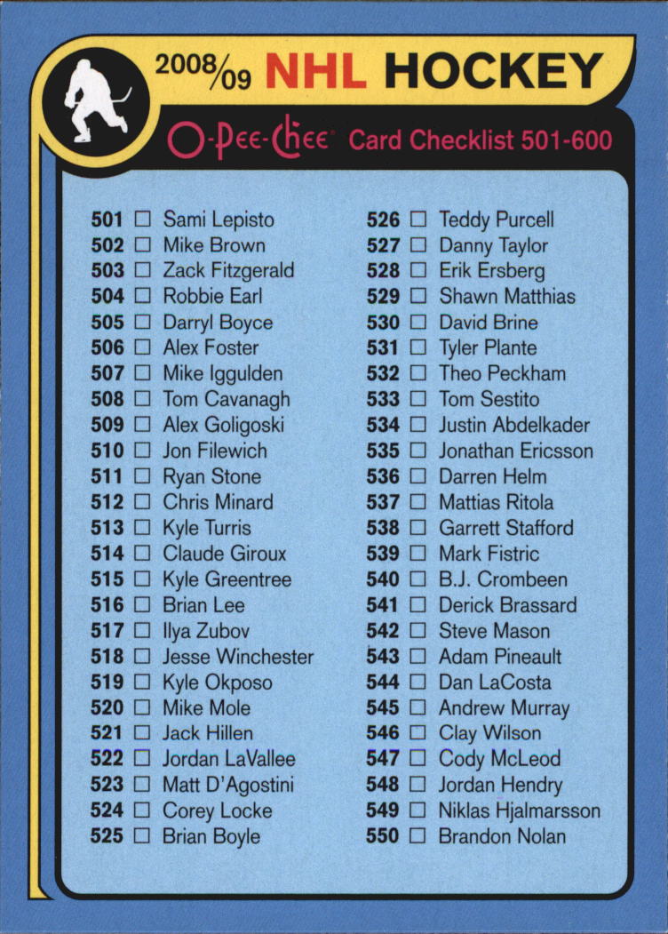 2008-09 O-Pee-Chee Hockey 1979-80 Retro (#301-600) Singles -You Choose - Picture 326 of 376