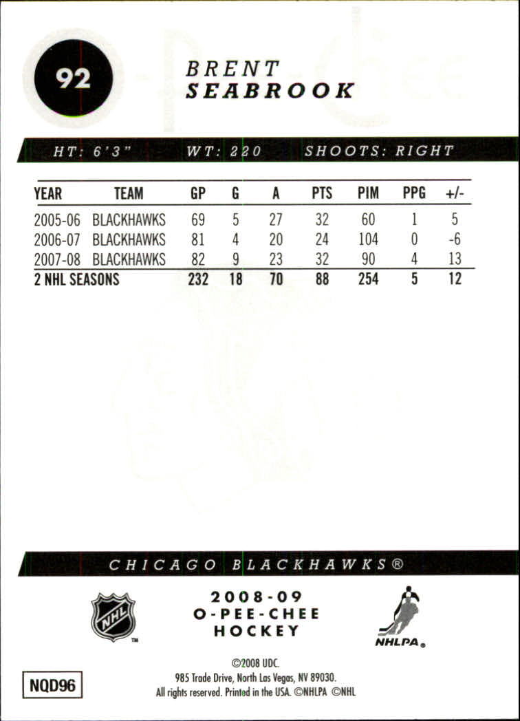 2008-09 O-Pee-Chee Hockey Gold Parallel Singles - You Choose - Picture 25 of 164