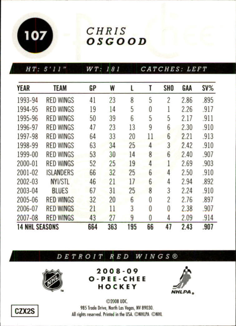 2008-09 O-Pee-Chee Hockey Gold Parallel Singles - You Choose - Picture 31 of 164