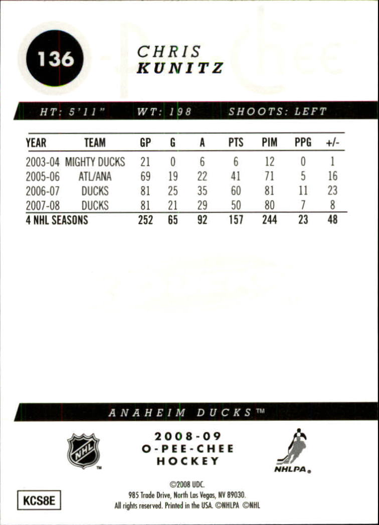 2008-09 O-Pee-Chee Hockey Gold Parallel Singles - You Choose - Picture 36 of 164