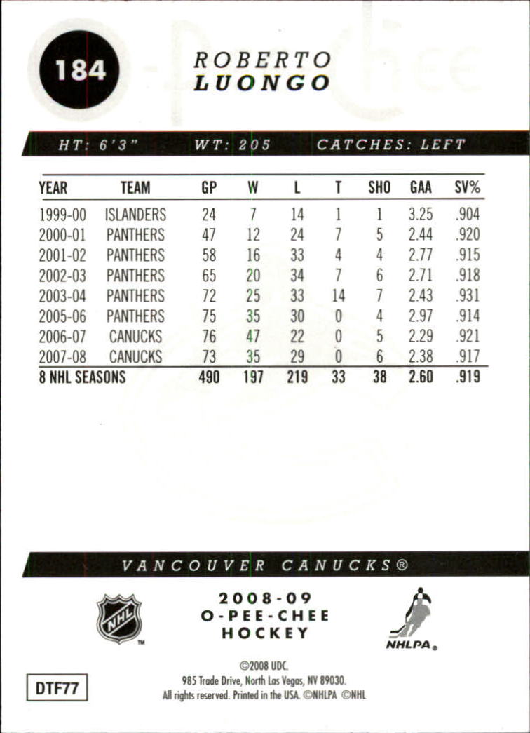 2008-09 O-Pee-Chee Hockey Gold Parallel Singles - You Choose - Picture 54 of 164