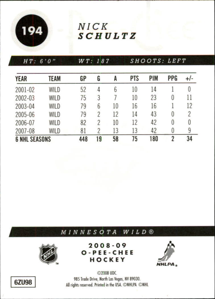 2008-09 O-Pee-Chee Hockey Gold Parallel Singles - You Choose - Picture 60 of 164