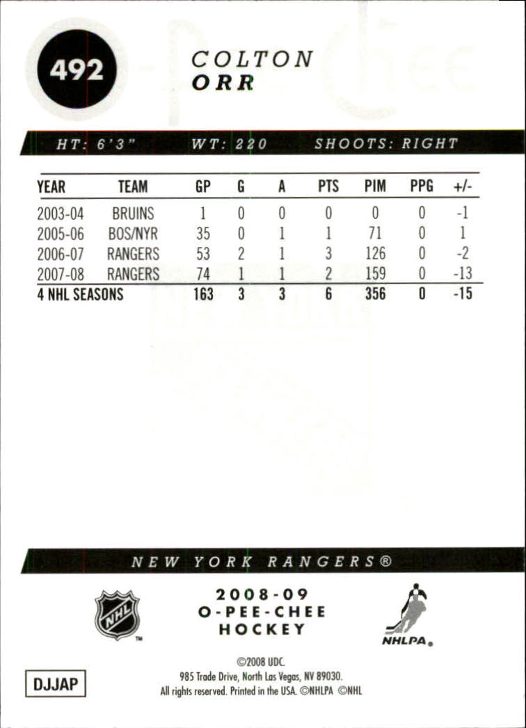 2008-09 O-Pee-Chee Hockey Gold Parallel Singles - You Choose - Picture 160 of 164