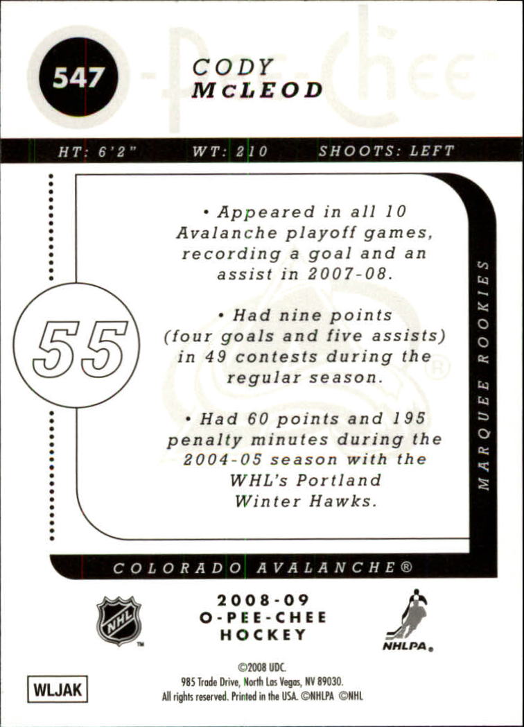 2008-09 O-Pee-Chee Hockey Gold Parallel Singles - You Choose - Picture 164 of 164